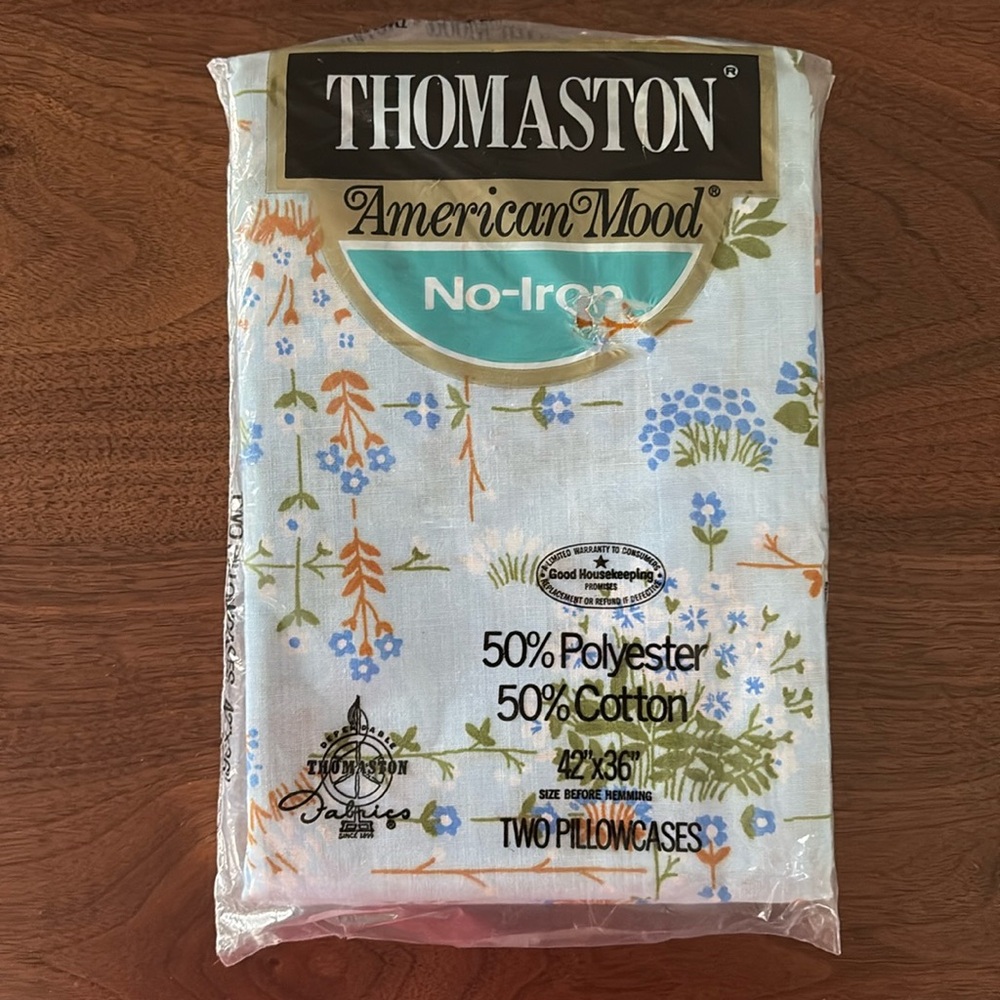 VTG & RARE 60s 70s floral pillowcases Thomaston muslin pillowcases floral NWT